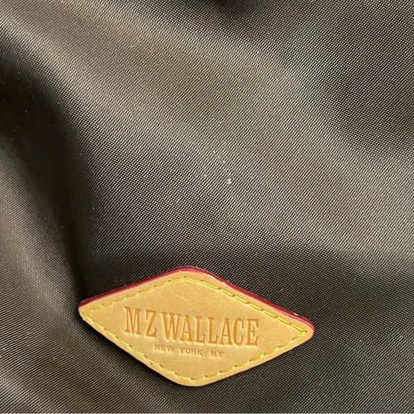 MZ Wallace Jane Tote Large Chocolate Brown Nylon Multi-Zip Leather Handles - Picture 11 of 12